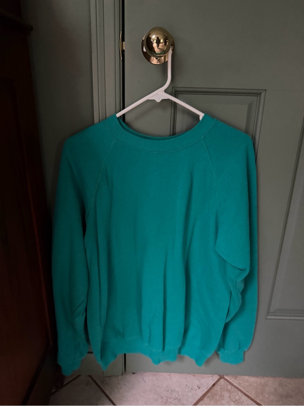 Vintage Raglan Teal Crewneck Sweatshirt
